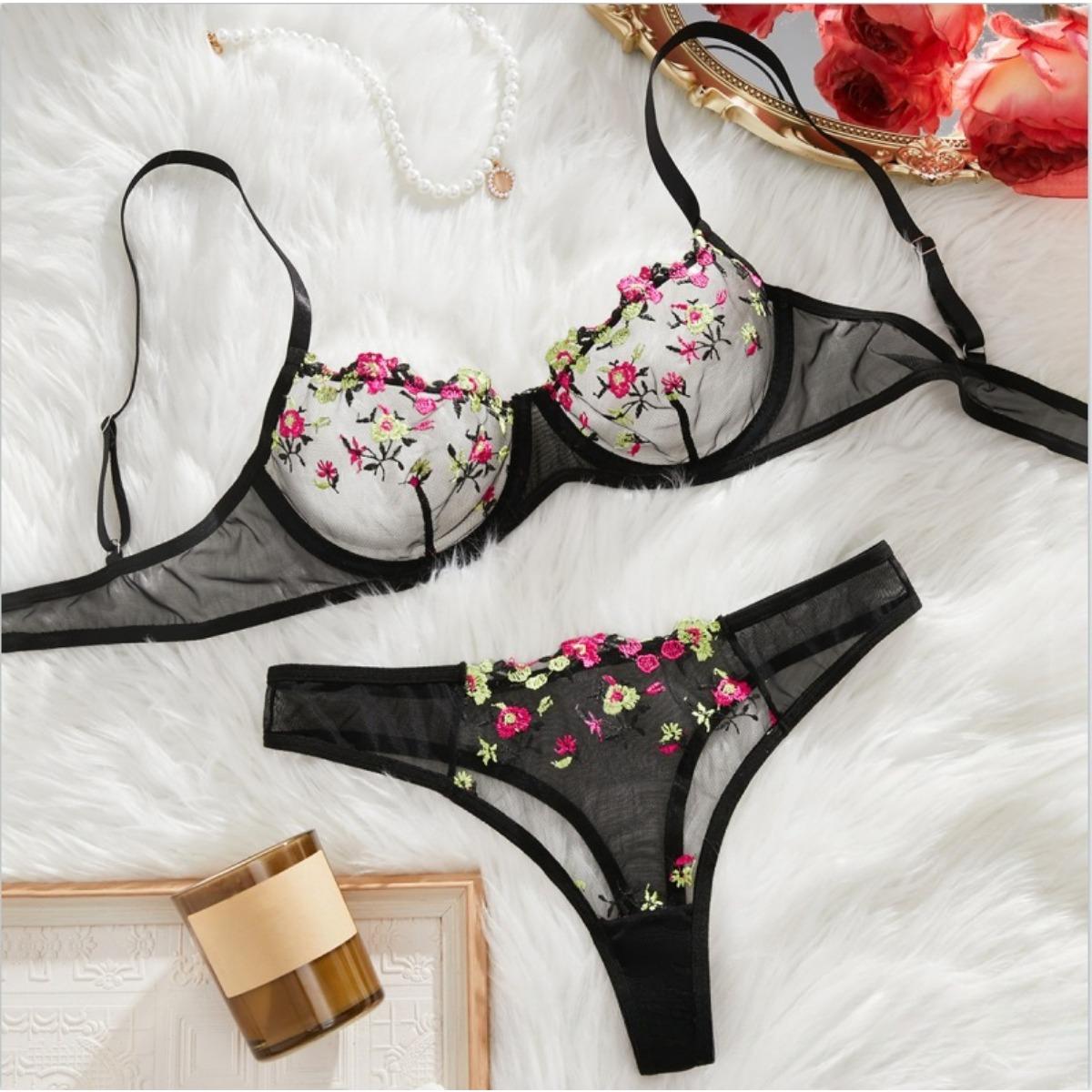 

Милый и сексуальный комплект нижнего белья с низкой посадкой из кружева и эротики, сетчатое женское нижнее белье с тремя точками, молочный L