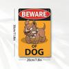 Metal Wall Art Sign Angry Dog Outdoor Fence Decor