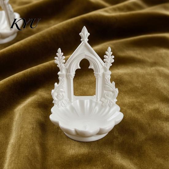 Lolita Room Accessories 3D Printed Gothic Arch Jewelry Tray, Medieval Church Style Trinket Decorative Storage Dish Dish, Vintage Tray for Rings