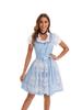 Large German Munich Oktoberfest Maid Dress - Short-Sleeved Beer Print for Stage Performance In Stock