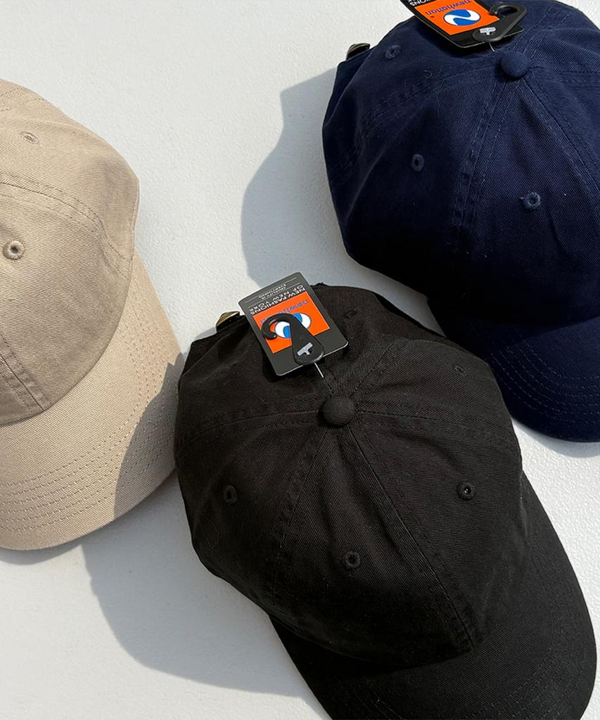 Nyuhaeteun Washed Ball Cap Slide Buckle (Khaki)