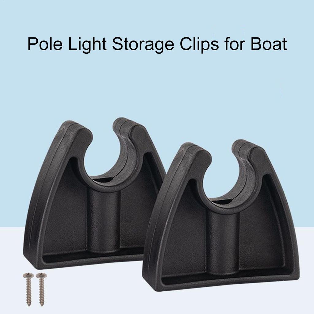 Pole Light Storage Clips For Boat Black Boat Pole Light Holder Holder For Hook Organization Deck Wall Marine Ship Dock Kayak