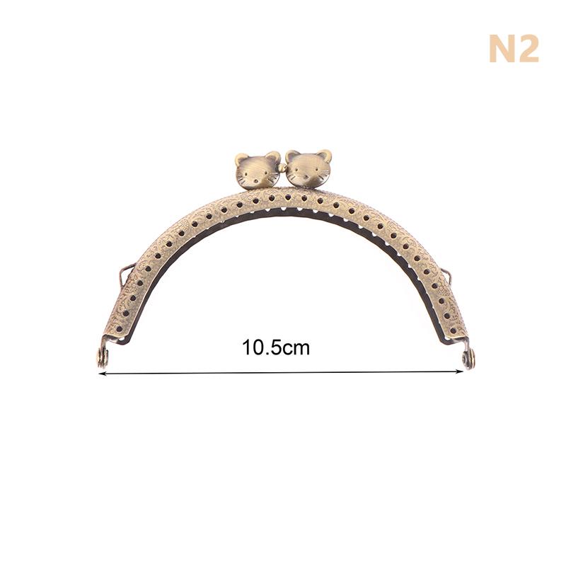 

1 шт. 8,5/10,5/12,5 см Металлическая ручка-рамка для кошелька в виде кошачьей головы для клатча, сумочки, застежка-замок, аксессуары для сумок