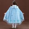 Frozen Elsa Princess Dress & Cloak Set for Girls - 2025 Autumn/Winter Halloween Costume