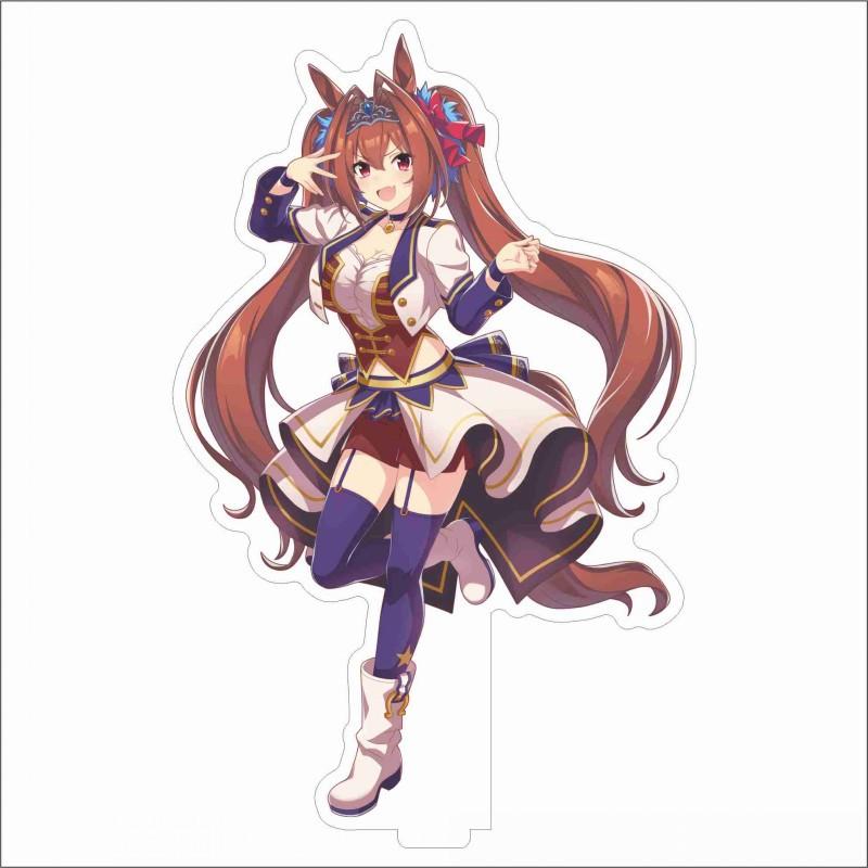 Japan Beautiful Derbil 15 Cm Cartoon Characters Acrylic Double-sided Stand Model Kawaii Cute Office Decoration Panel Permanent Recording Fans