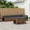 Outdoor Sofa Set with Cushions 8 Pcs Natural and Anthracite