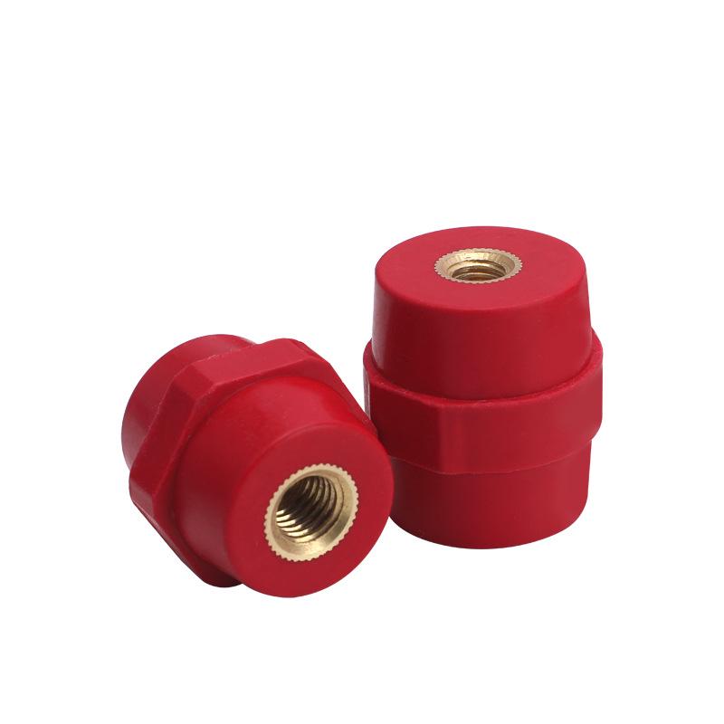 SM Red Low Voltage High Strength Spindle Insulator, Post Type, Available in Sizes 25-76.