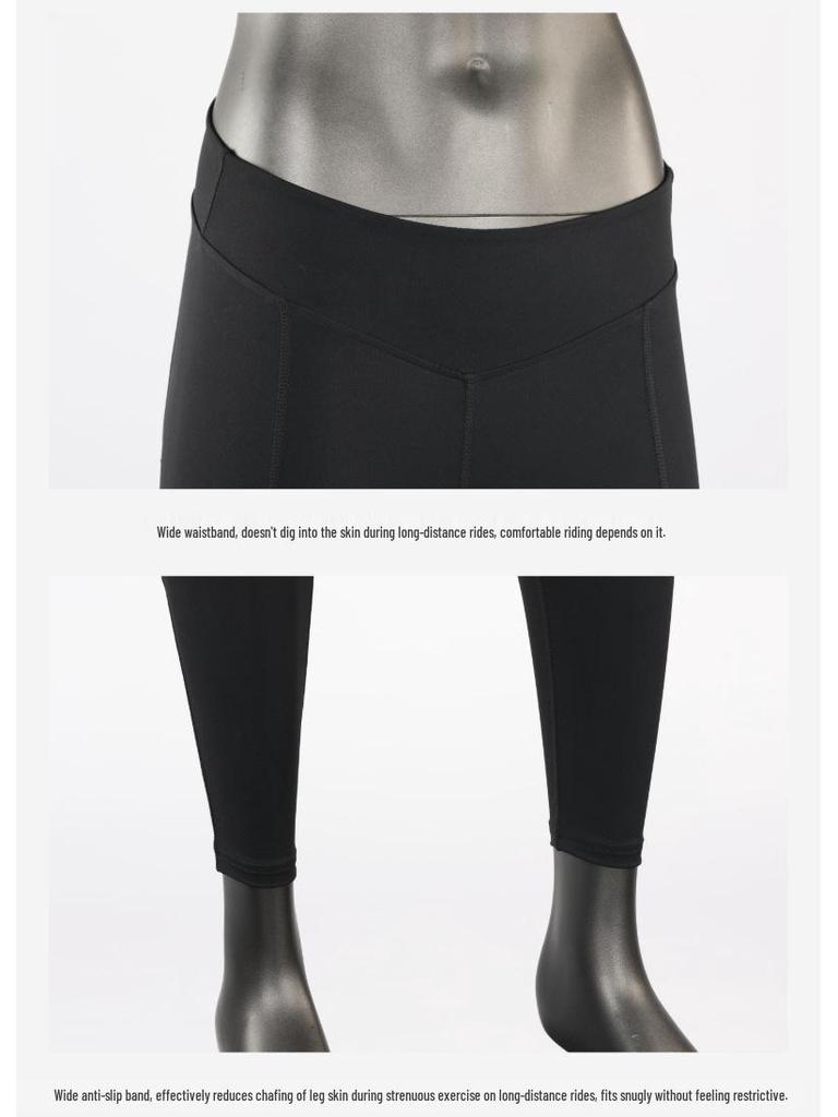 XINTOWN Damen-Radhose, Polyester-Baumwolle, lang, für Sommer, Frühling und Herbst, geeignet für Mountainbiken und Rennradfahren.