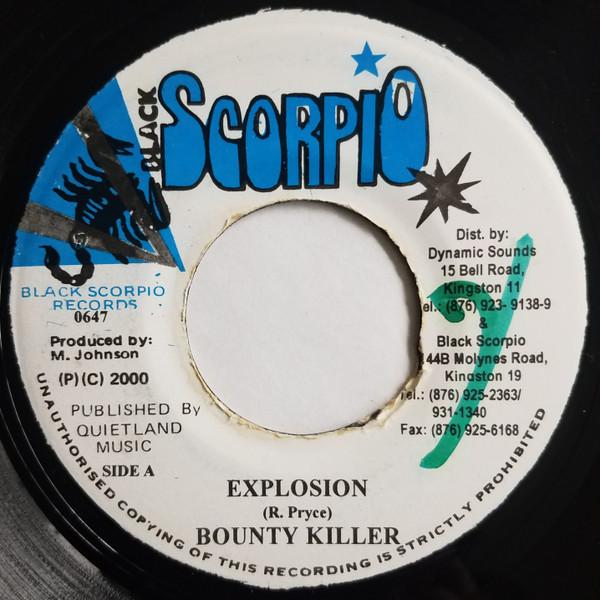 

7inch Record BOUNTY KILLER - Explosion 0647 Black Scorpio 2000 Jamaica Reggae, Ska & Dub Used