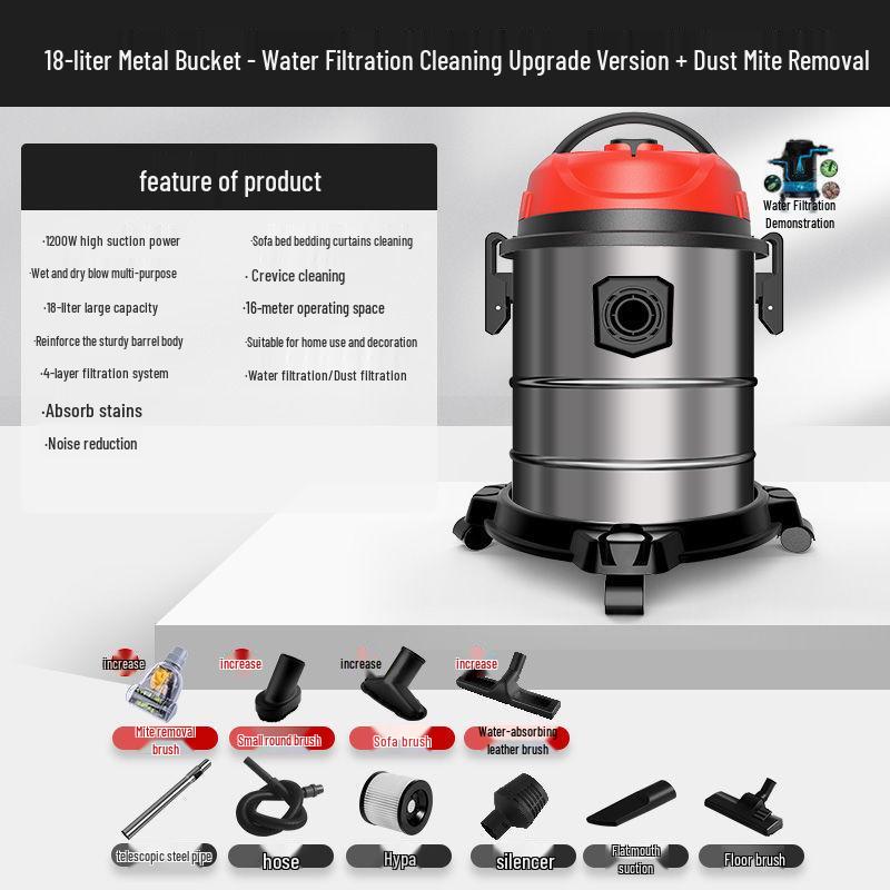 High-Power Cordless Vacuum: Compact, Strong Suction for Home, Car, Industrial Use, Automatic Dust Collection