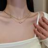 Collana a Clavicola con Nappa di Perle e Farfalla in Stile Coreano