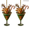 Christmas Drink Cup Ornaments Acrylic Hanging Decor for Tree Car Mirror Festive Birthday Party