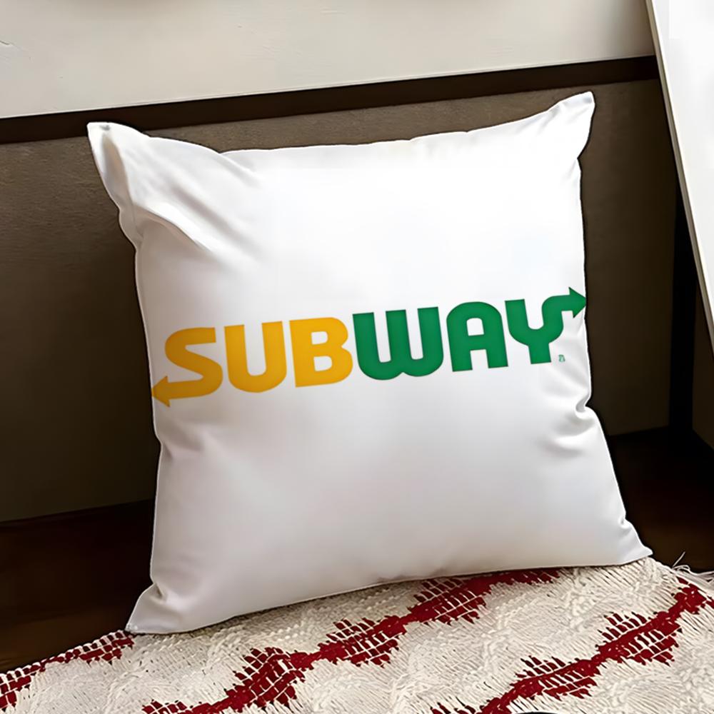 SSubway Cushion Cover Reversible Soft Durable Pillow Cover Home Car MultiScene Use for Daily Comfort