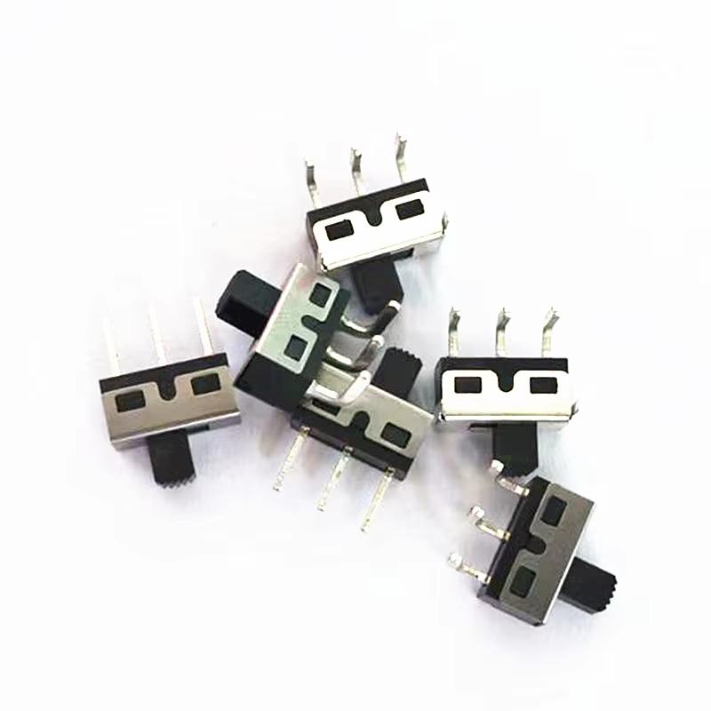 10Pcs 1P2T Vertical 2-Position 3-Pin Straight Pin Ss12E08Bg5 Toggle Switch High Curren Ss12D10G3 Handle Height 3Mm
