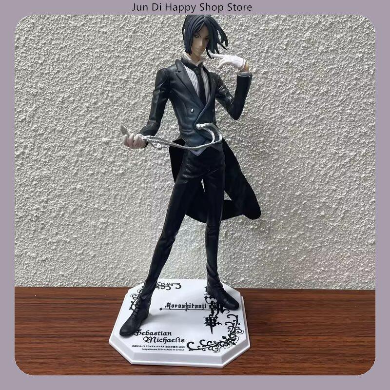 22cm Kuroshitsuji Black Butler Sebastian Michaelis Anime PVC Figure Statue Desktop Decoration Gift