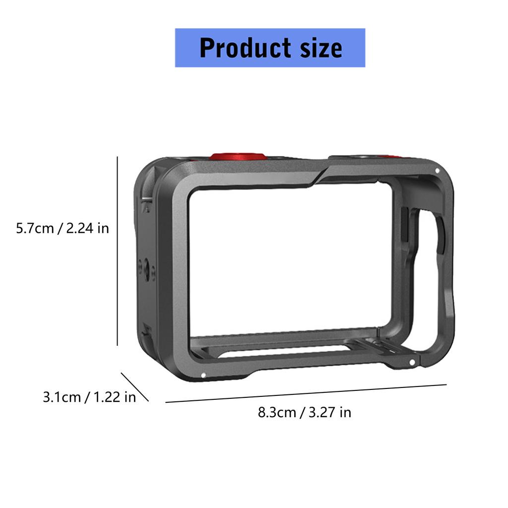 Ventilated Protective Cage for ACTION6 Sports Cameras Frame Ensuring Efficient Cooling Open Frame Design Durability Build