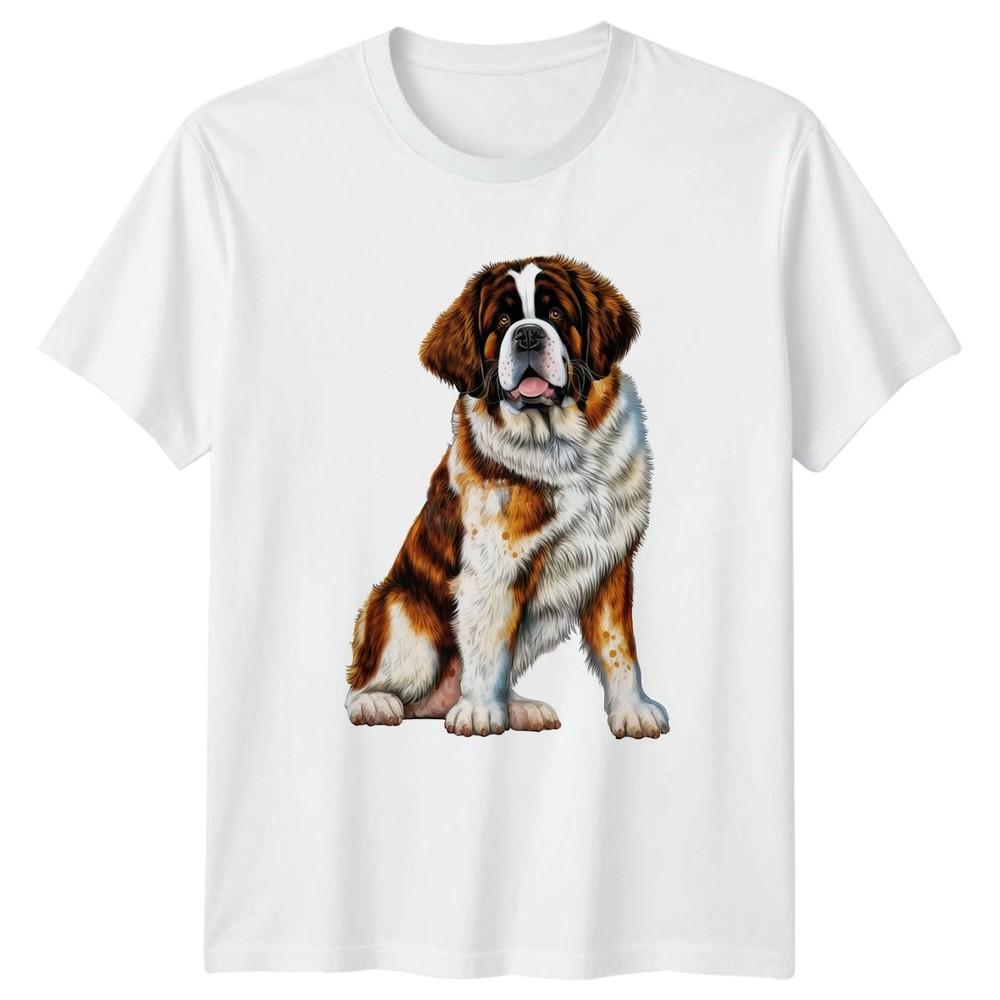 Saint Bernard Dog Animals Graphic Tee Unisexs TShirt Unisexs Tee Canine S