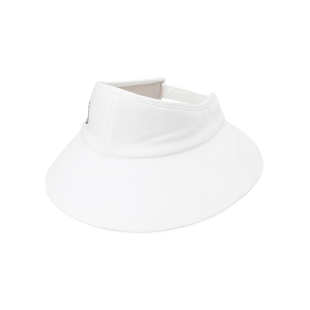 MALBON GOLF Malbon Wide-Brimmed Visor Off White (Woman)