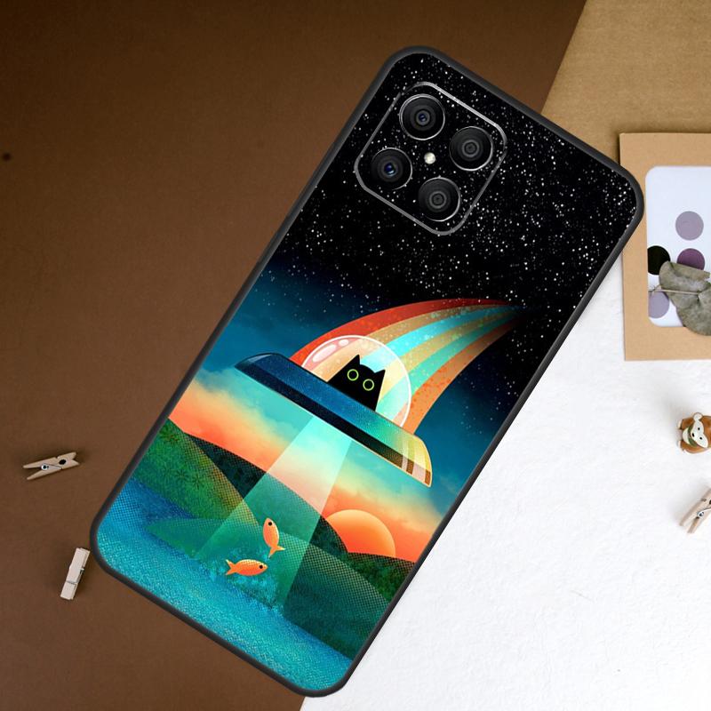 UFO Alien Cat universe Case For Honor Win RT 90 50 70 Lite 200 400 Pro X9a X9b X9c X9d X8b X8c Magic 7 6 8 Pro Cover