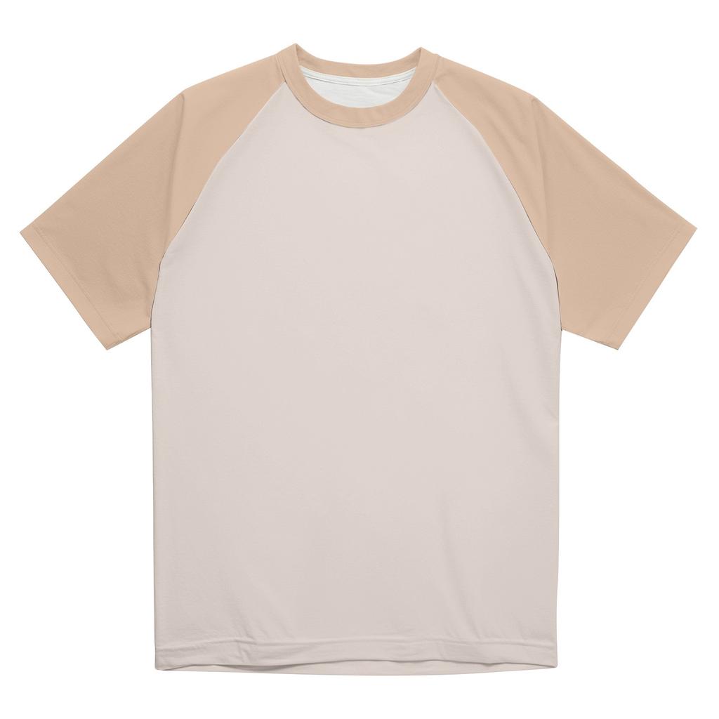 Men's Round Neck Contrast Color Raglan Short Sleeve Top T-shirt