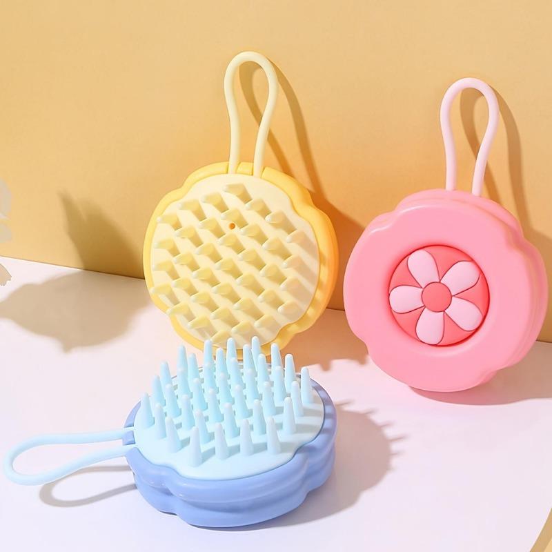 Hair Shampoo Brush Magic Silicone Massage Comb Hanging Scalp Shampoo Comb Universal for Men, Women and Children