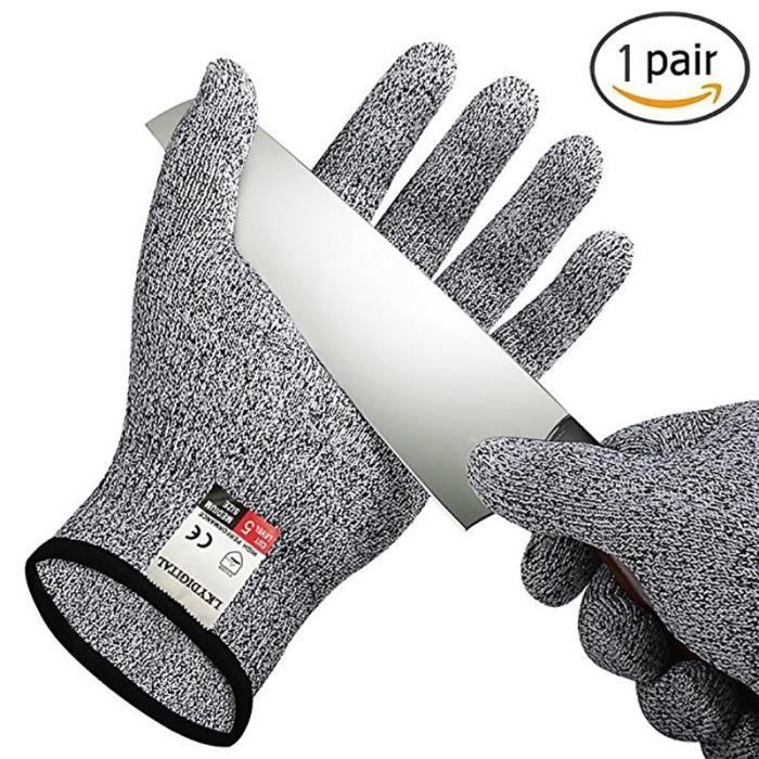 GANT DE MENAGE,Gants résistants aux coupures,antidérapants,couteau à filet,gants de cuisine de protection pour - WHITE[F6328]