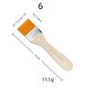 10 Pcs Yellow Nylon Flat Brush Oil Painting Nylon Brush Art Brush Wooden Oil Painting Brush Flat Brush