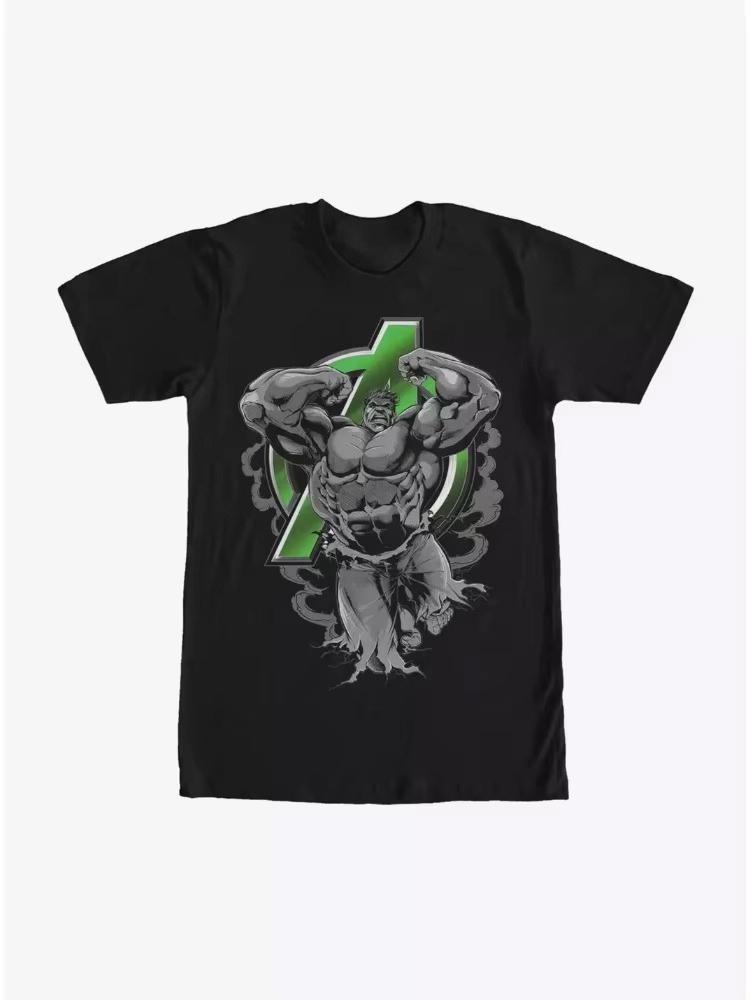 Marvel New Fashion Marvel Hulk Avengers Fitness Comic Print High Quality Mens and Womens Short Sleeve Loose Casual TShirts S