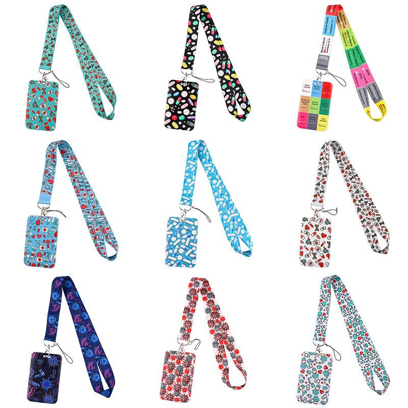 Medical signs Credential Holder Keychains Neck Lanyard For Pass Card Credit Card Holder Keychain Straps Mobile Phone Wholesale