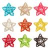 10PCS New Year Wedding Party Xmas Tree Festival Ornaments Sepak Takraw Pentagram Shape Christmas Gift ArtifIcial Rattan Star