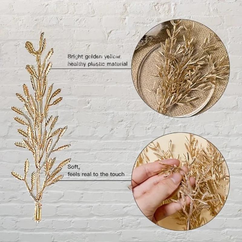 

Имитация ветвей золотого дерева, плавающие свечи, центральное наполнение, украшение для свадебного банкета, пластиковые цветы 10pcs golden