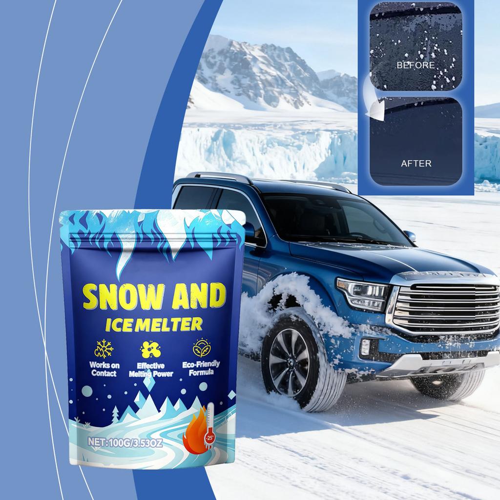 Snow-melting And -icing Agent, A Portable -icing And -icing Cleaner Specifically Designed For Car Rearview Mirrors And Windshields.