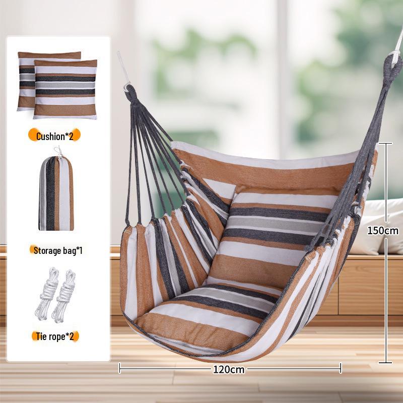 TEMU Dormitory Hammock: Indoor/Outdoor Thickened Hanging Chair & Swing Basket.