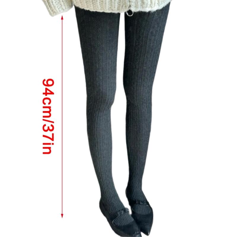 Women Japanese Twist Striped Pattern Jacquard Stockings Pantyhose Spring Fall Opaque Tights Bottoming Leggings Hosiery