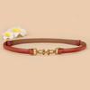 Mei Mary Korean style genuine leather skinny belt - women's fashion dress decoration waist chain - versatile suit waist cincher belt