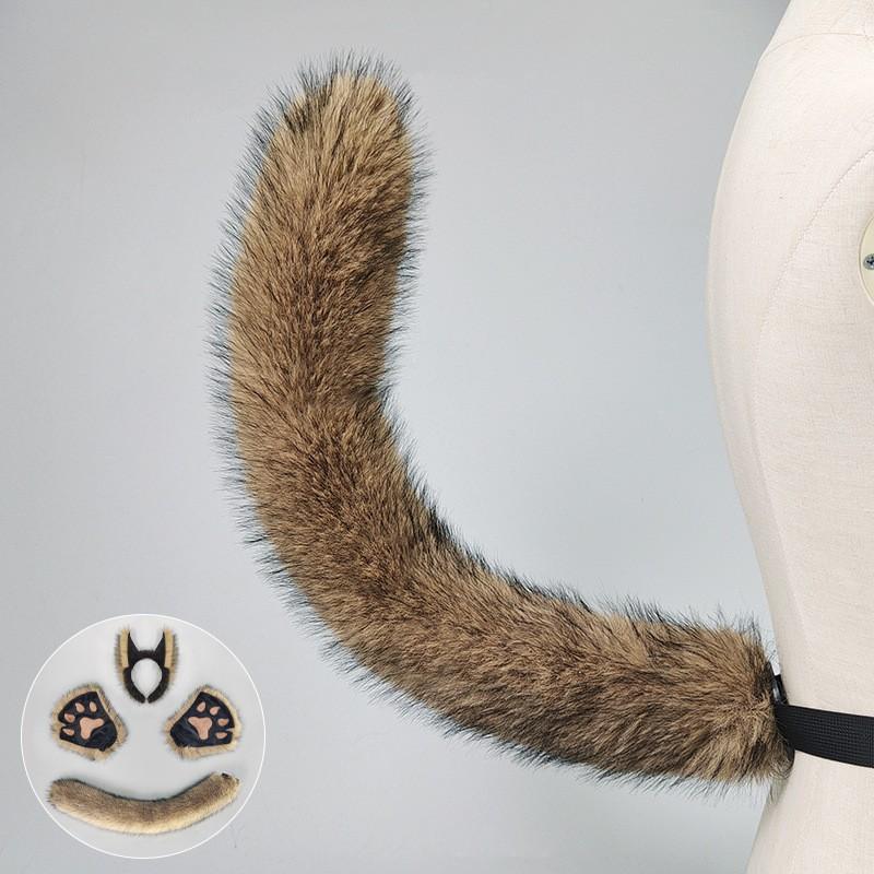 Furry Wolf Ear Headband Cosplay Accessory Halloween Party Gothic Punk Costume Womens Animal-Themed Hairband