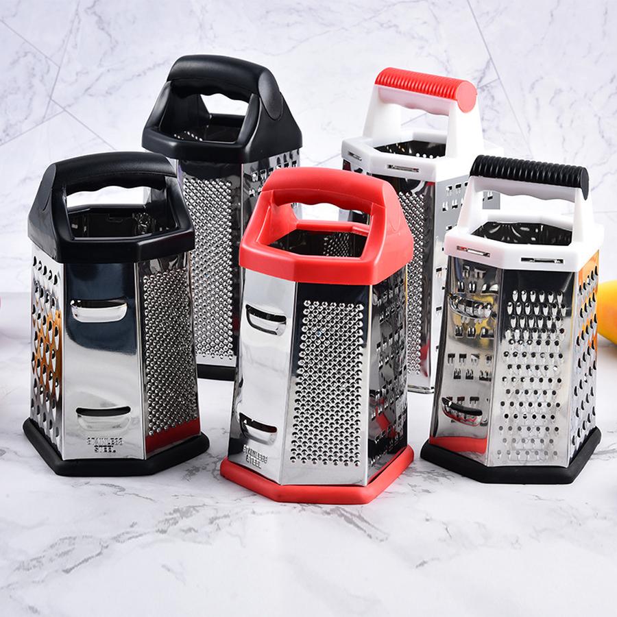 8 Inch/9 Inch Stainless Steel 6-Sided Vegetable Slicer - Potato Carrot Slicer, Grater, Shredder, Dicer