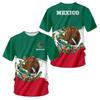In Vendita Calda Nuovo Arrivo T-Shirt da Uomo con Stampa Digitale 3D Manica Corta Serie Messico Top