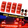6" RedAmber LED Clearance Side Marker Lights Truck Trailer Turn Signal Light EA