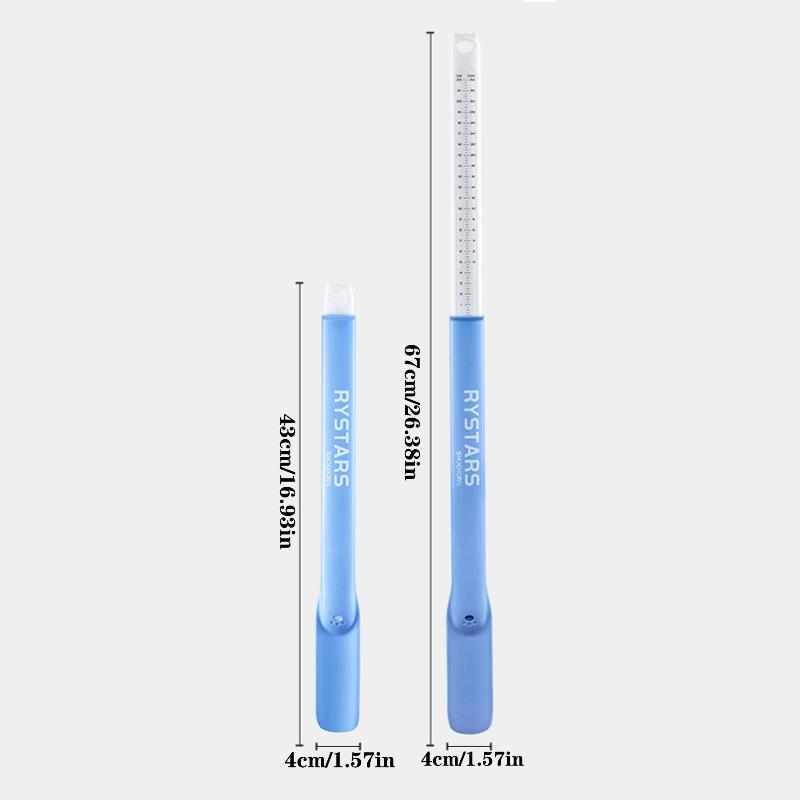 Shoe Horns For Men Retractable Stick With Foot Measuring Shoe Spoon Portable Travel Shoehorn For Men Elderly Kids Pregnant Women