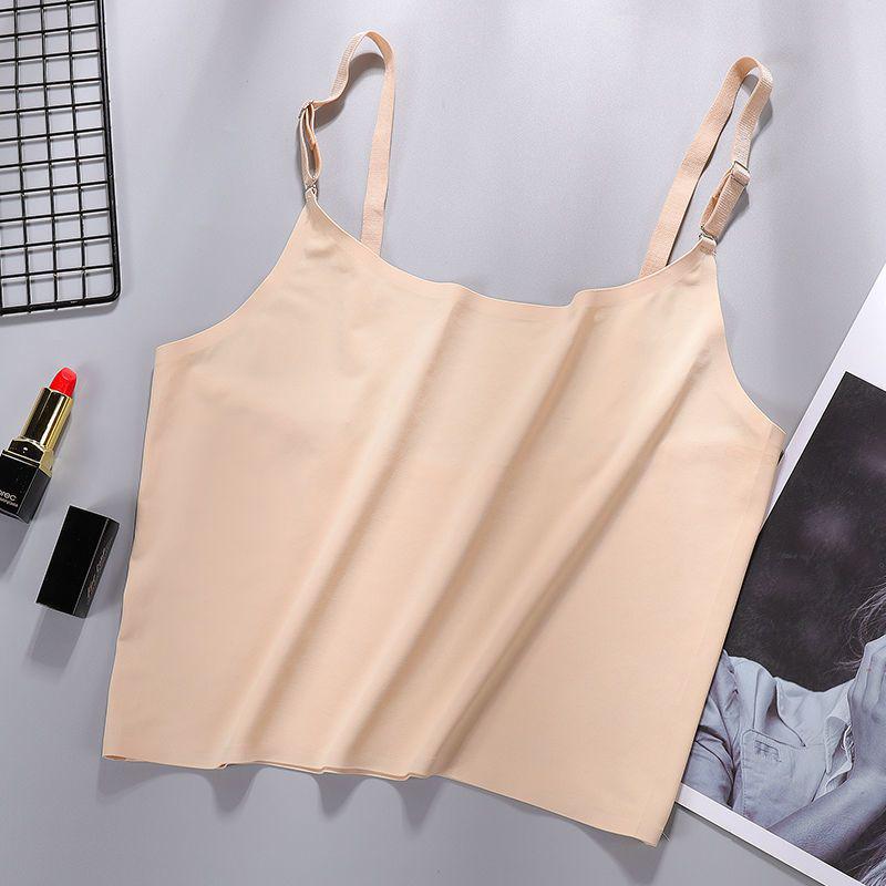 Ice Silk Strapless Backless Camisole - Korean Style Student Top