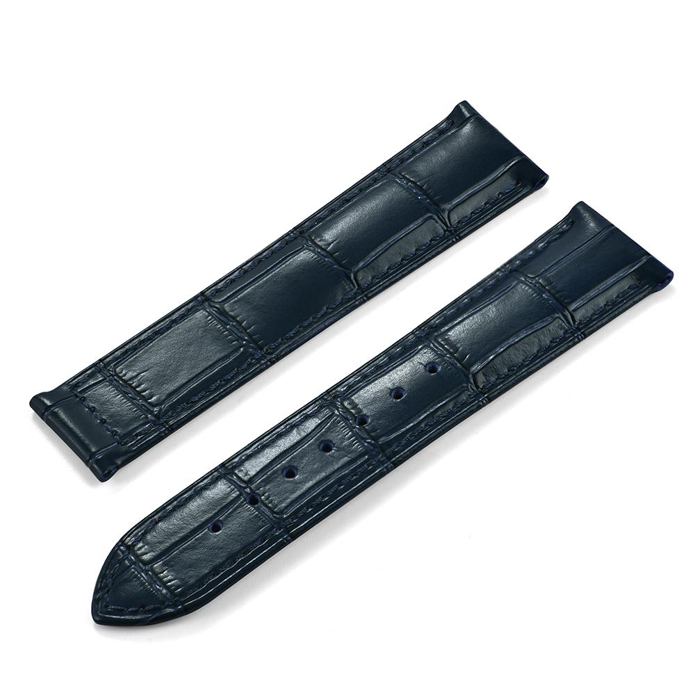 19mm 20mm 21mm 22mm High Quality Genuine Leather Watch Strap For Omega 007 Seamaster 300 Business Clasp Accessories