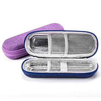 Bolsa Refrigerante para Insulina de EVA Impermeable Resistente al Desgaste Bolsa de Almacenamiento Frío Glaciada Color Sólido a Prueba de Polvo Refrigerador de Viaje para Medicamentos