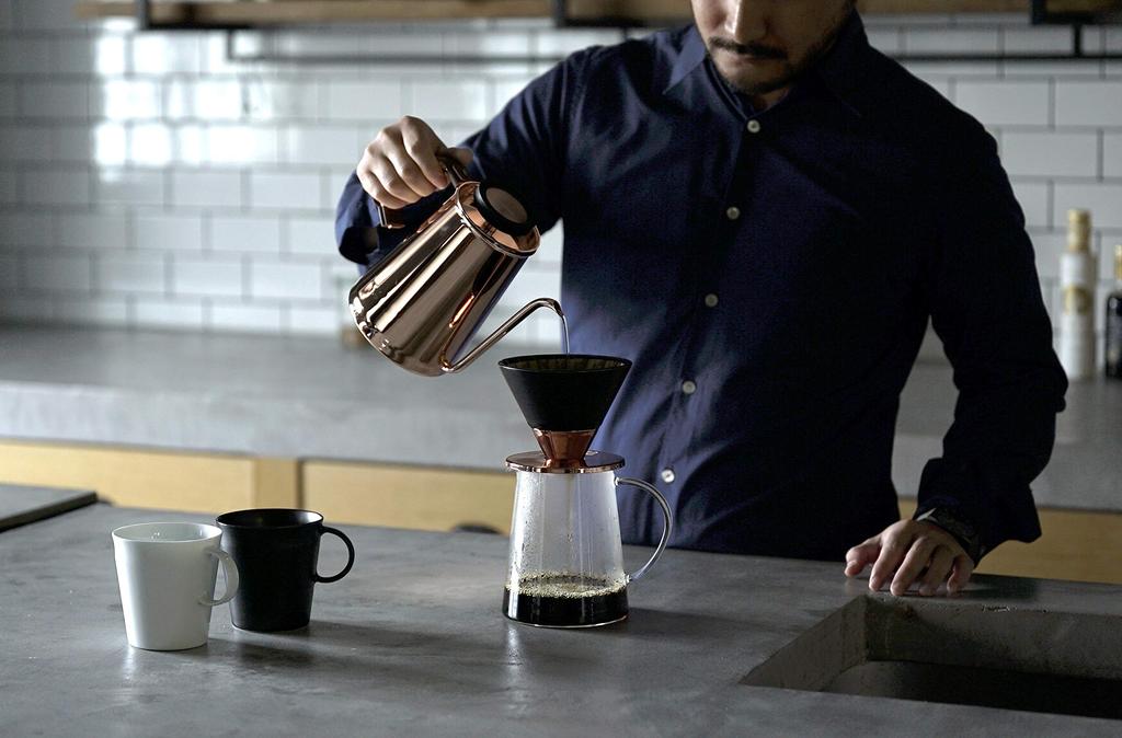 Coffee Dripper Matte Black [Saga PrefectureArita] [Beasty Coffee] A Dripper with an Impressive Combination of Metal