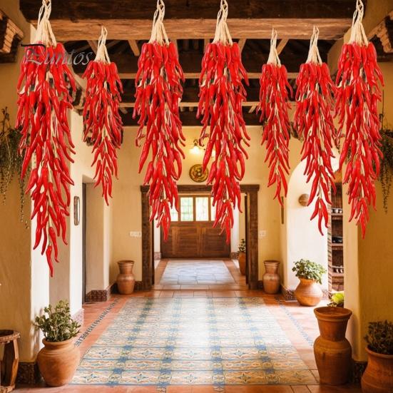Rustic Kitchen Wall Decorations Artificial Hanging Vegetables String, Simulation Pendants, Farmhouse for Decor Decor, Realistic Foam Vegetable