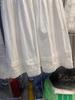 Spring White Lace A-Line Midi Skirt - Trendy Patchwork, Slimming High Waist, Loose Fit