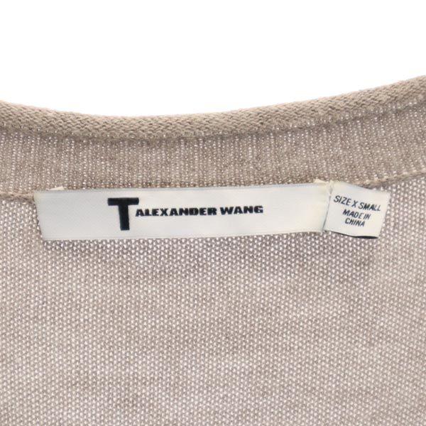 Alexander Wang Long Sleeve V-neck Knit Cardigan XS Brown Women Used