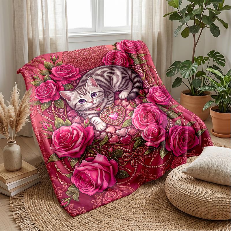 Rainbow Unicorn Fantasy Theme blanket Lightweight Warm Flannel Blanket Decorative Throw Blanket for Home Decoration
