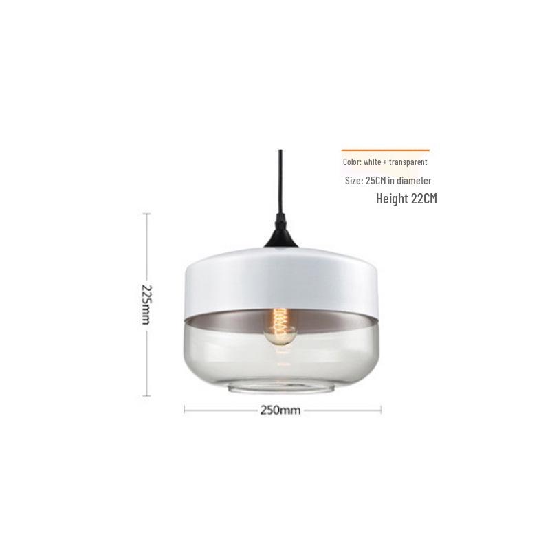 Nordic Retro Glass Pendant Light for Dining, Living Room, Bar, Cafe