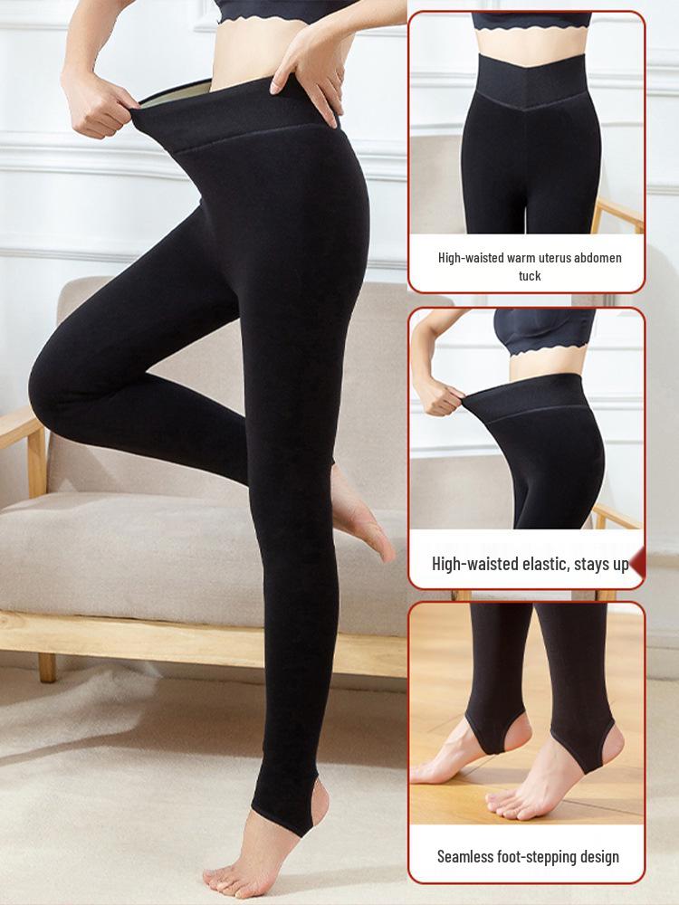 High-Waisted Fleece-Lined Women's Thermal Slimming Pants for Winter